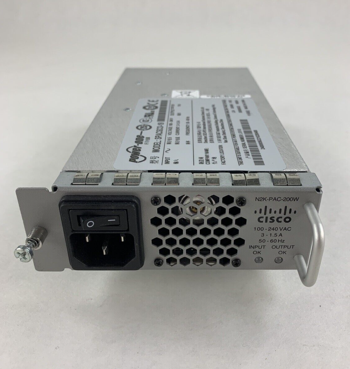 Power One Model SPACSCO-19 240V 12V 17A Power Supply Tested Genuine For Cisco