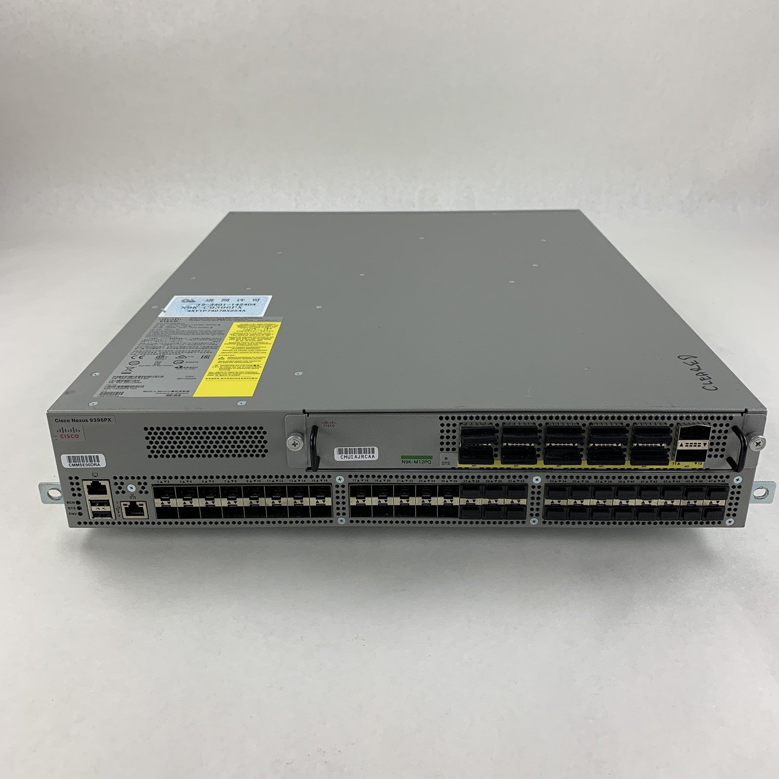 Cisco Nexus  N9K-C9396PX 48 Port 10 Gigabit SFP+ Switch 1x N9K-M12PQ Tested
