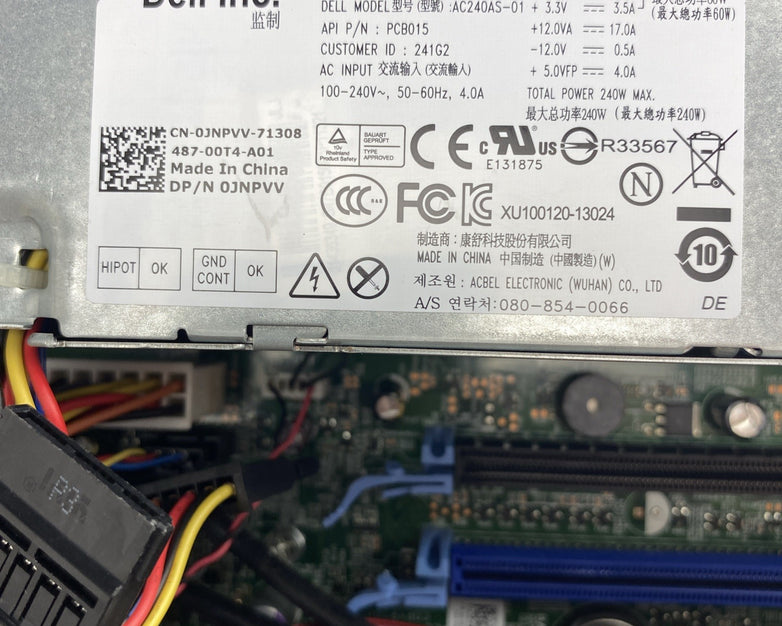 Dell OptiPlex 790 SFF Intel Core i3-2100 3.10GHz 4GB RAM DVDRW No HDD No OS