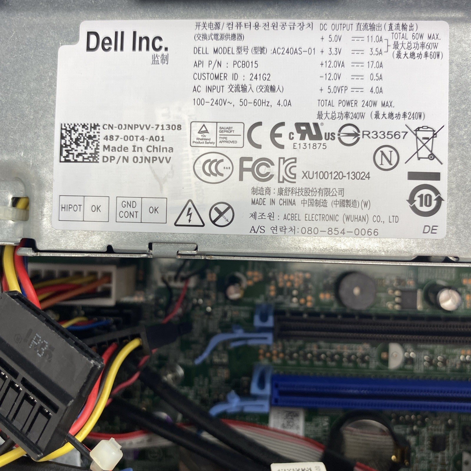 Dell OptiPlex 790 SFF Intel Core i3-2100 3.10GHz 4GB RAM DVDRW No HDD No OS