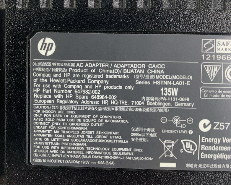 HP HSTNN-LA01-E No Power Cord Lot of 2