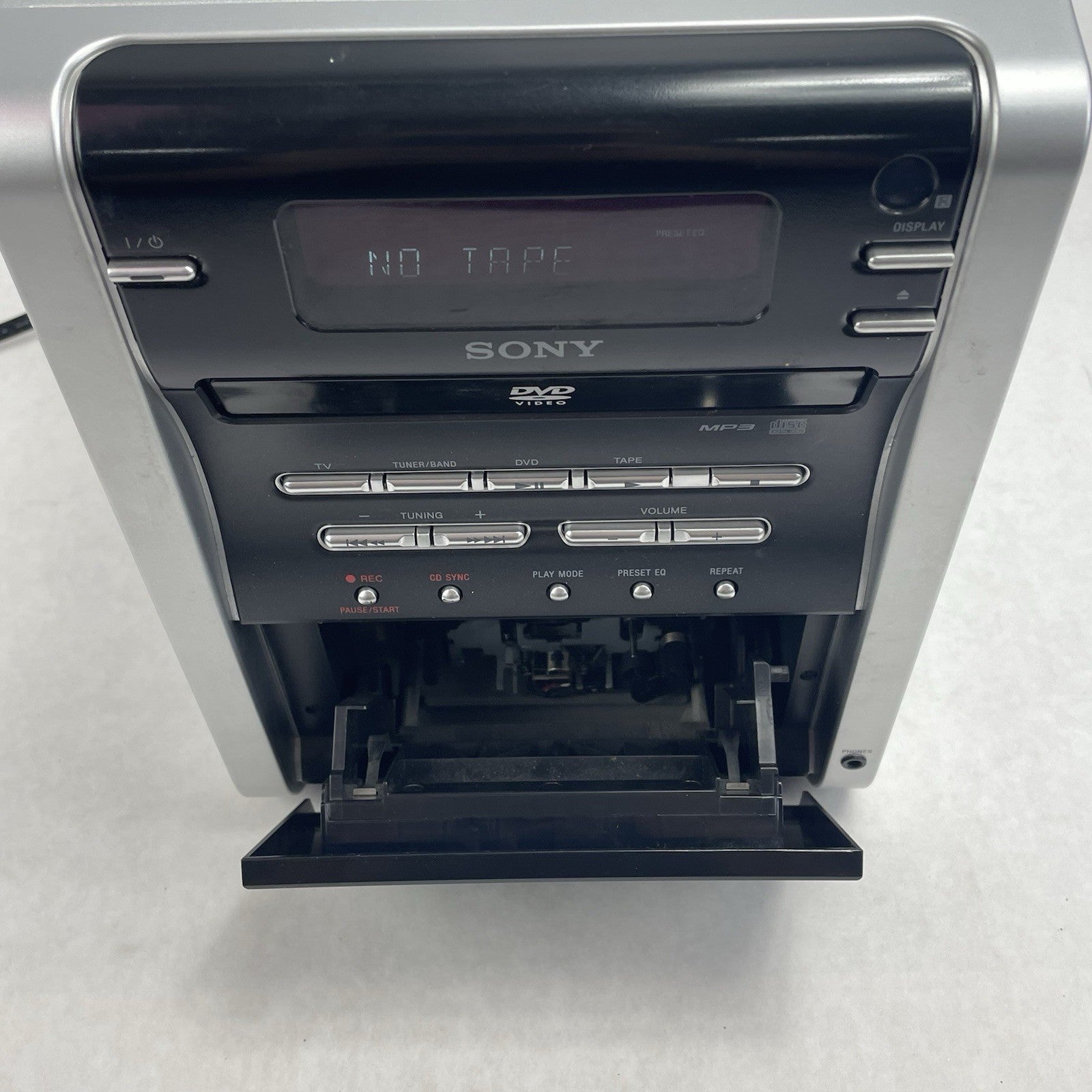 Sony CMT-DV2D DVD/CD/Cassette Deck Receiver  No Remote For Parts