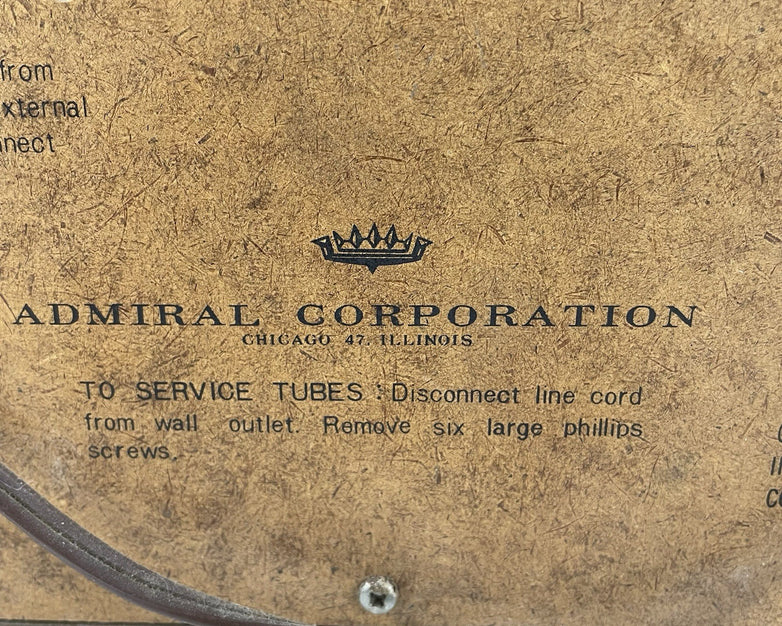 Admiral Tube Radio Model YG531 Mid-Century Wood Tested
