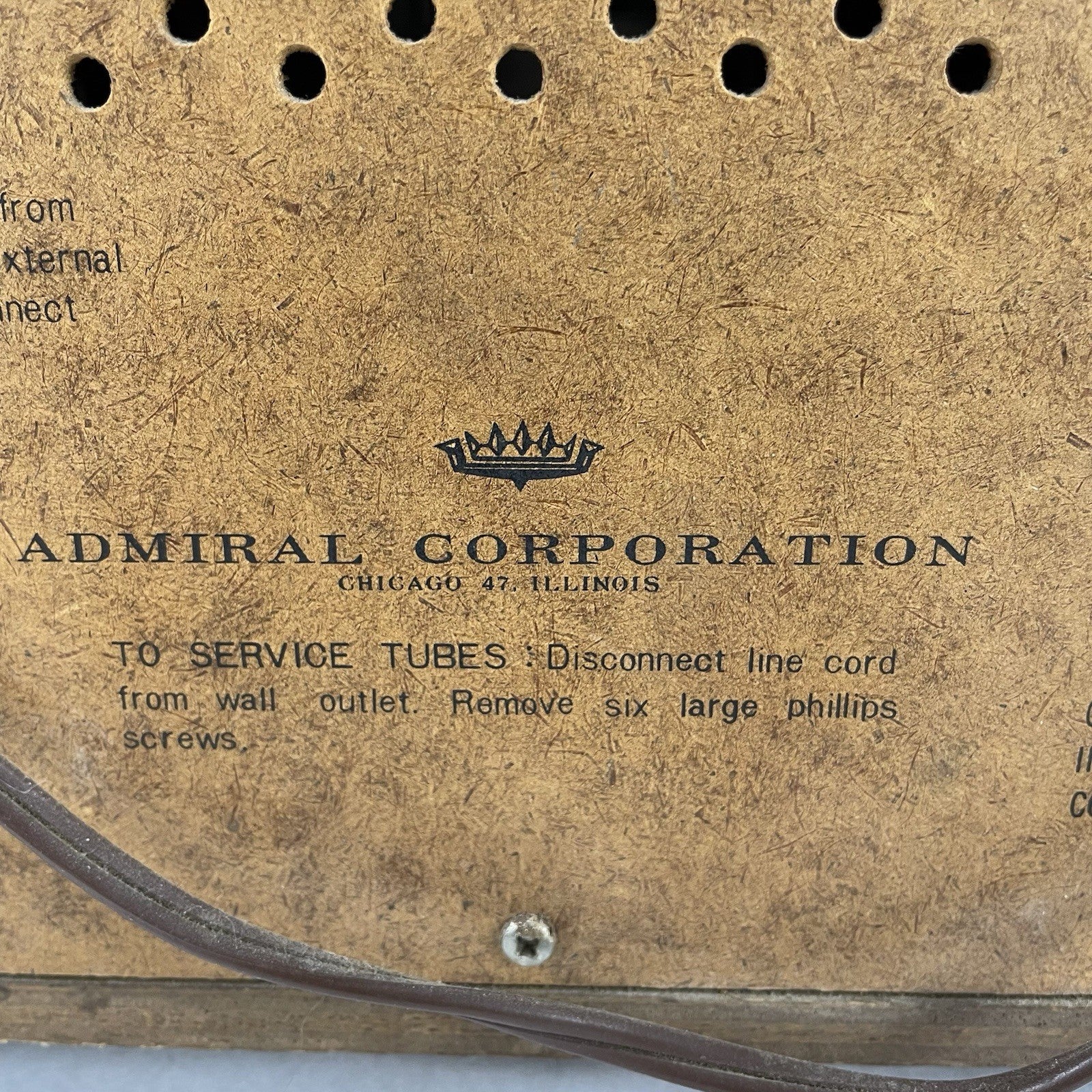 Admiral Tube Radio Model YG531 Mid-Century Wood Tested