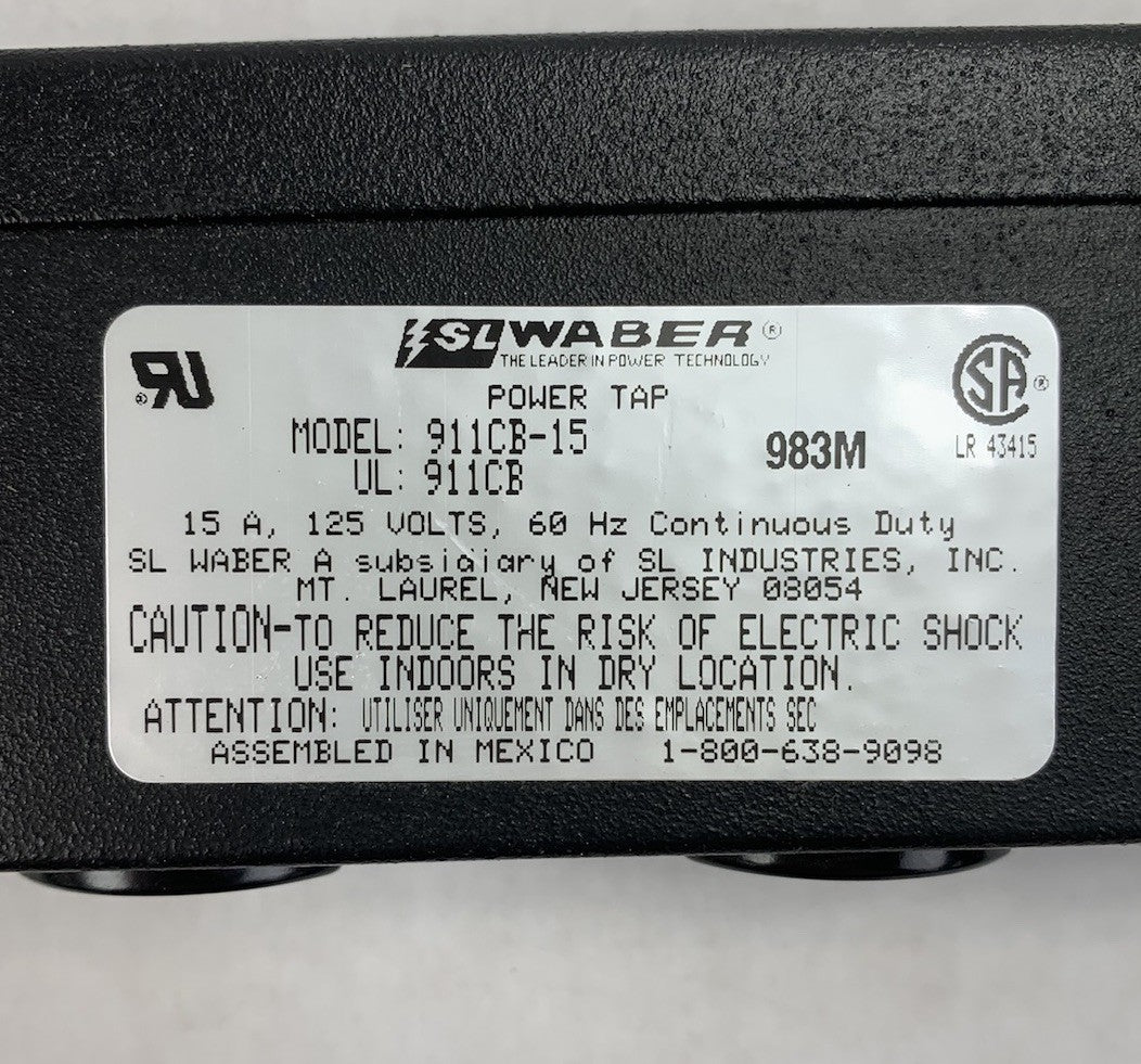 SL Waber 911CB-15 15A 125V 60Hz Power Tap