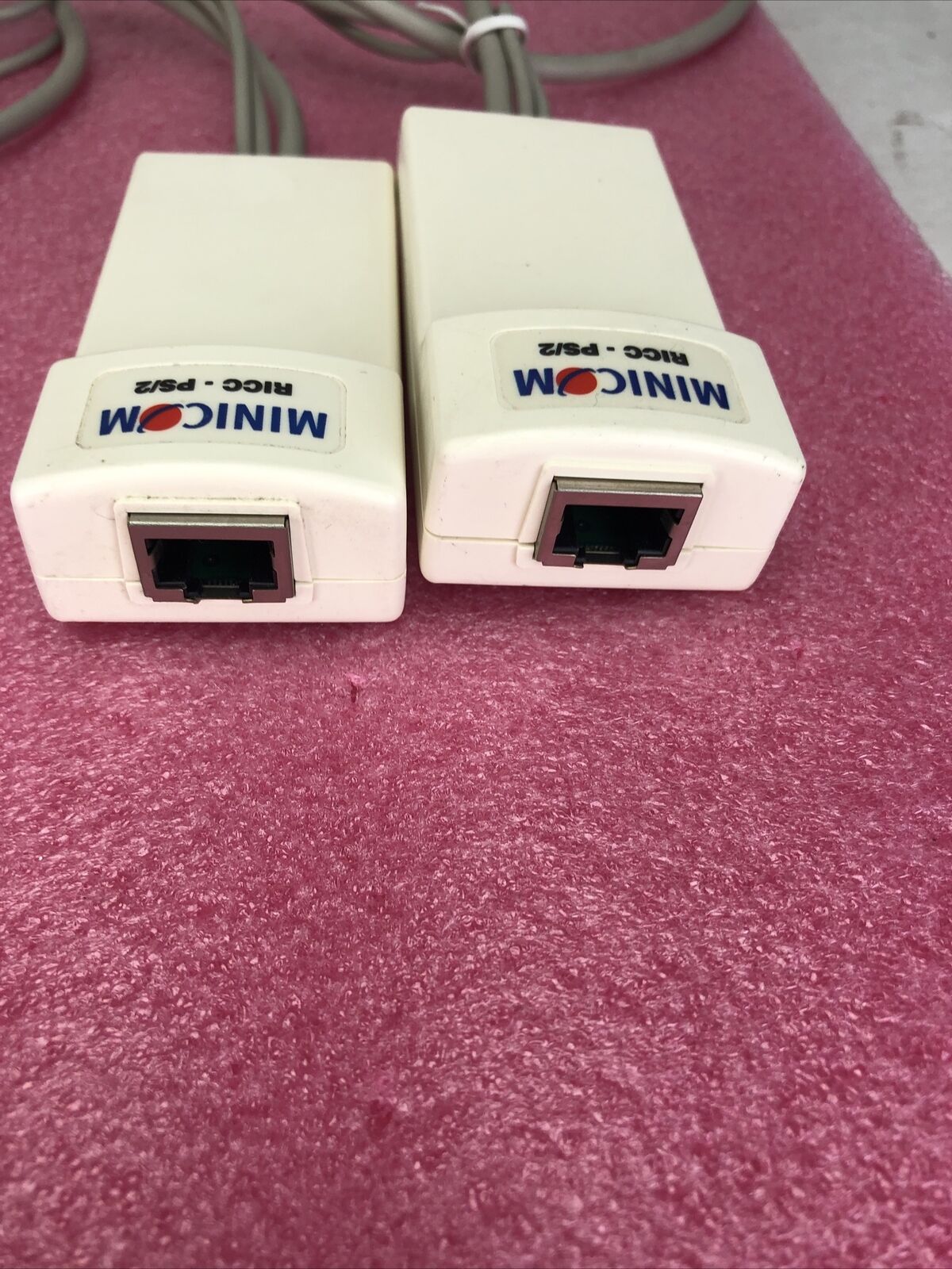 Minicom 1SU51019 RICC-PS/2 VGA Network Cable KVM Switch Extender (Lot of 2)