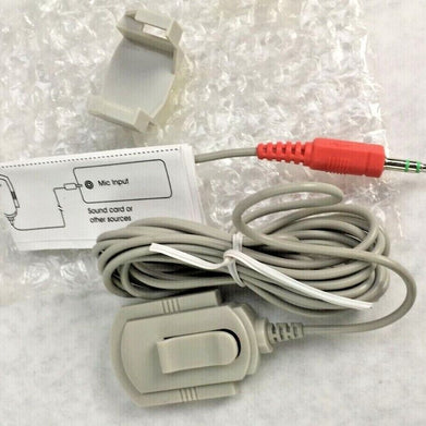 Cyber Acoustics ACM-1B OEM 8ft Wired Clip-on Microphone Lapel Monitor Gray