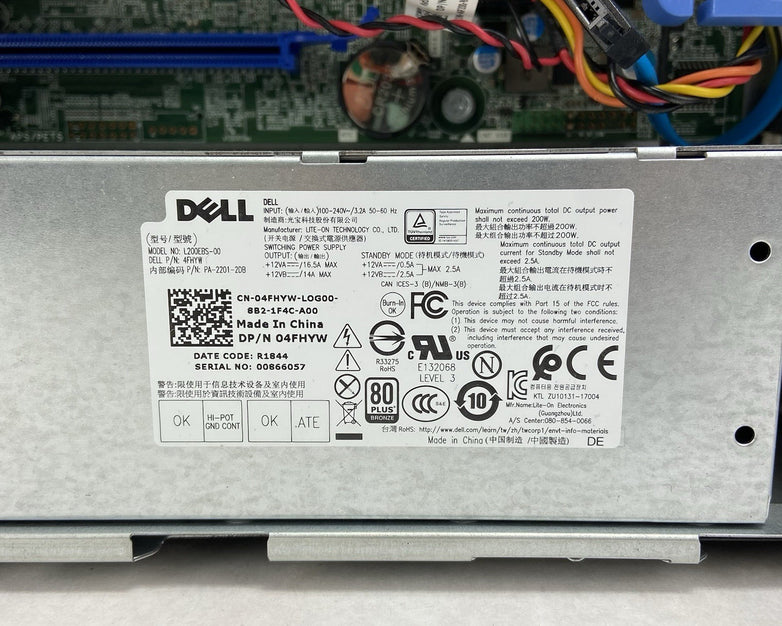 Dell Optiplex 7060 SFF Intel Core i7-8700 3.2GHz No RAMHDDOS
