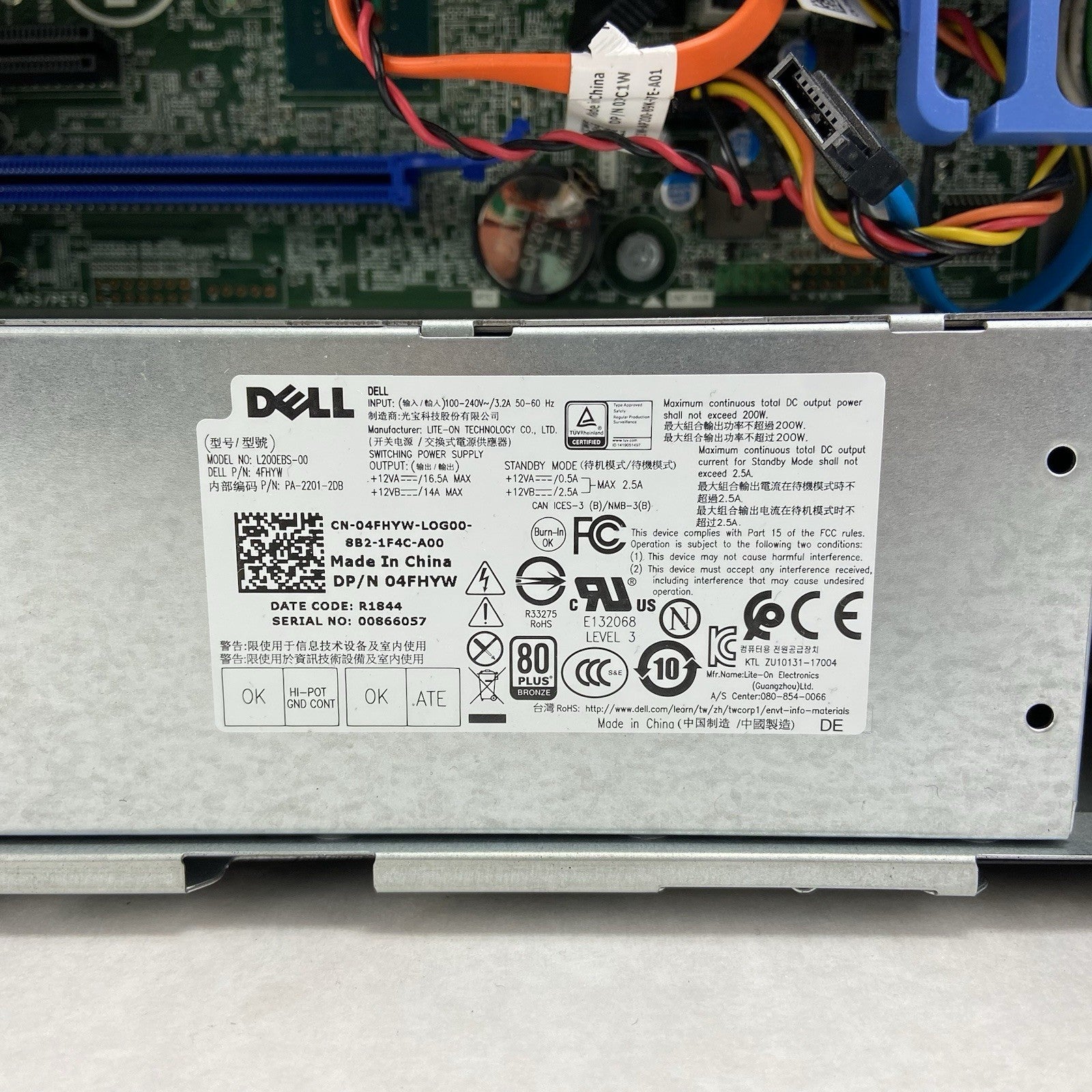 Dell Optiplex 7060 SFF Intel Core i7-8700 3.2GHz No RAMHDDOS10