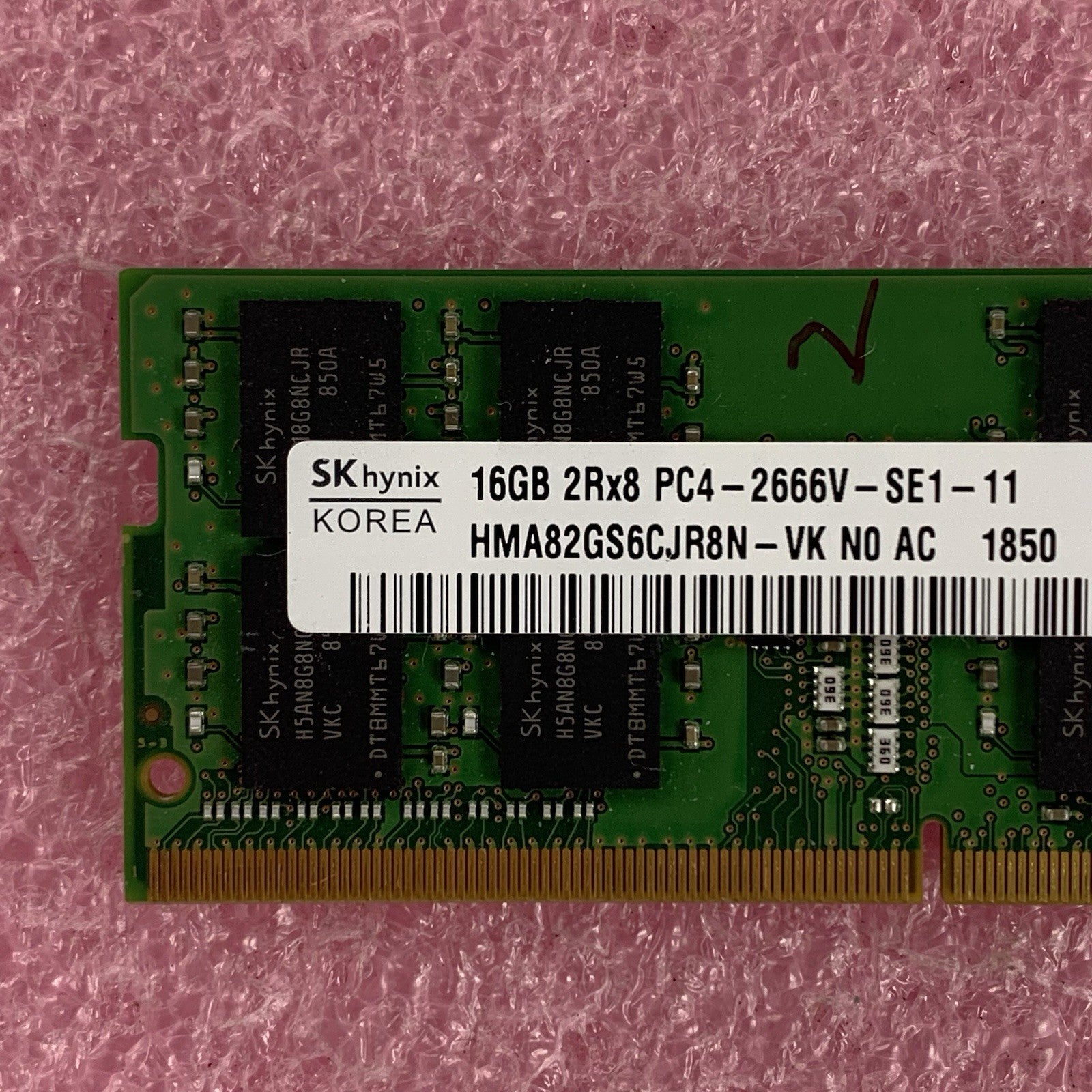 SK Hynix HMA82GS6CJR8N-VK 16 GB 2RX8 PC4-2666V-SE1-11  SODIMM Laptop Memory Ram2