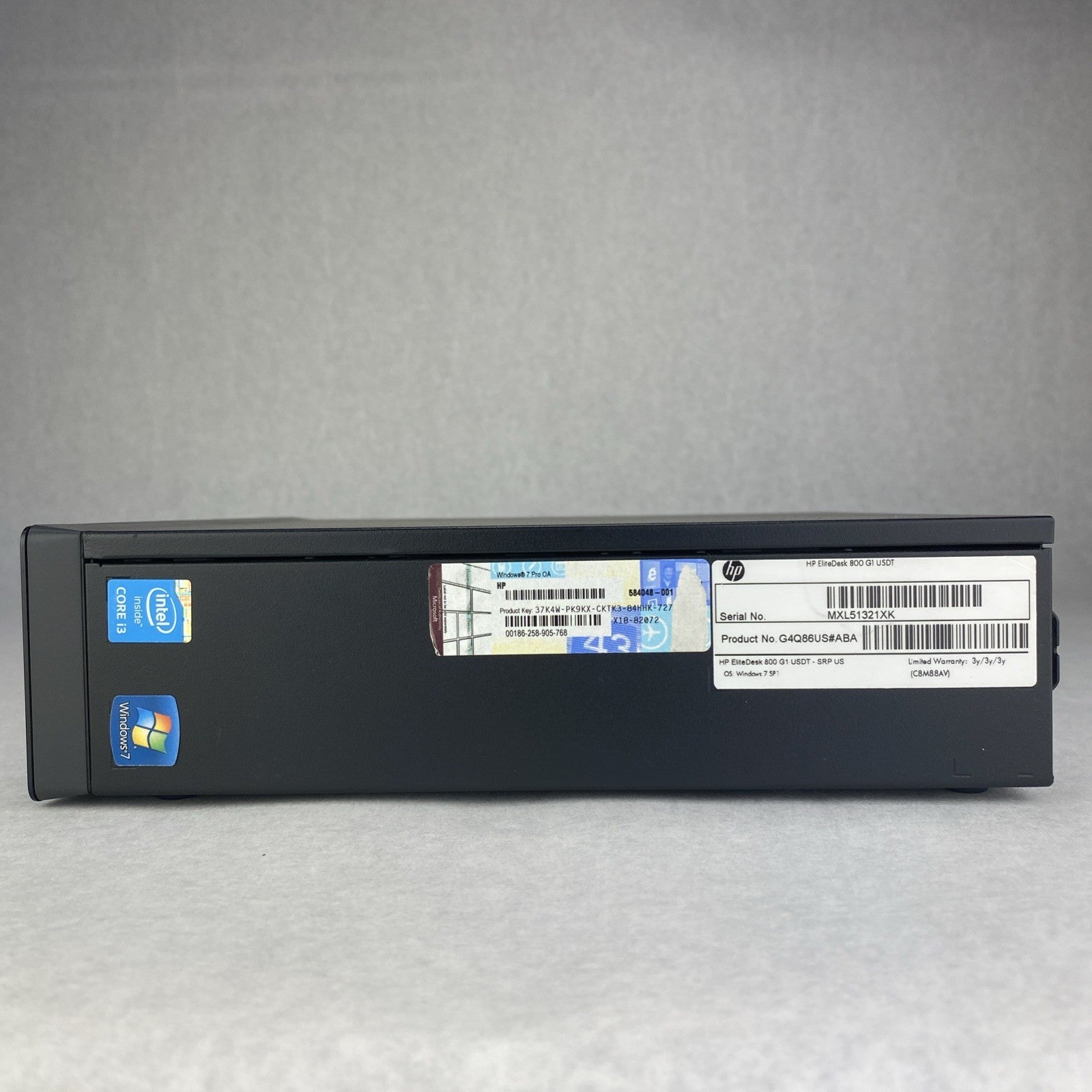 HP EliteDesk 800 G1 USDT Intel Core i3-4130 3.40GHz CPU 8GB RAM No Caddy HDD OS