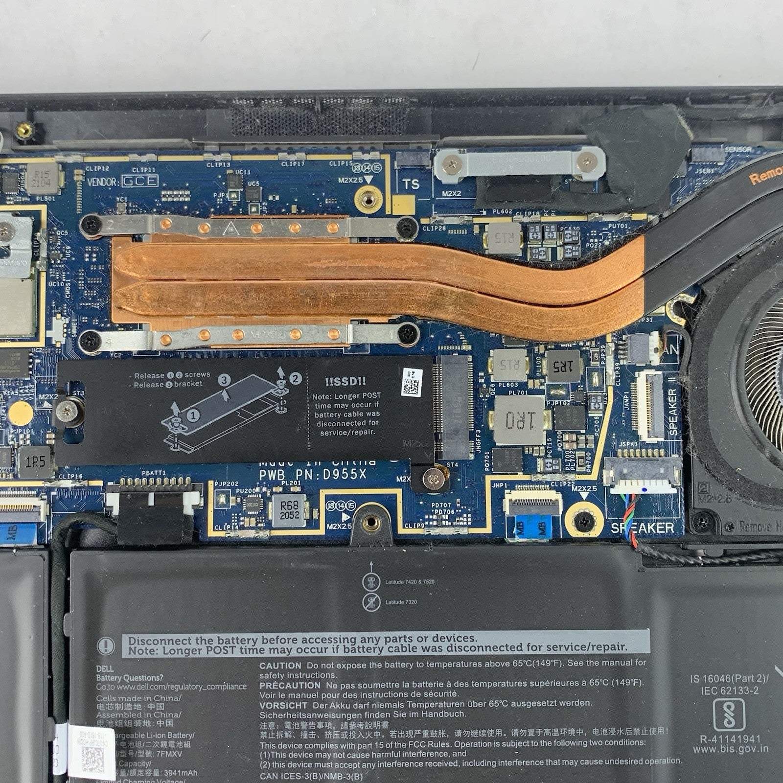 Dell Latitude 7320 13.3" i7-1185G7 3.00 GHz 32 GB RAM No OS/SSD/AC Clicky Track12