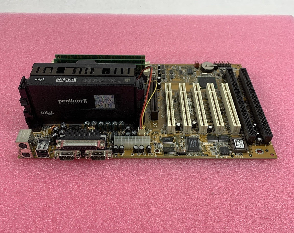 Abit i440BX Motherboard Pentium II 233MHz 128MB RAM No Shield