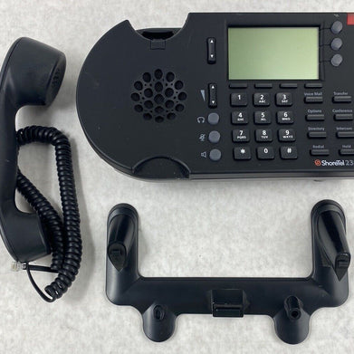 Lot( 2 ) Shoretel 230 VOIP IP Business Phone Black w Handset and Stand