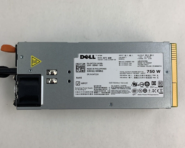 Dell 7001531-J100 Z750P-00 750W Power Supplies 4T22V Lot of 2 Tested