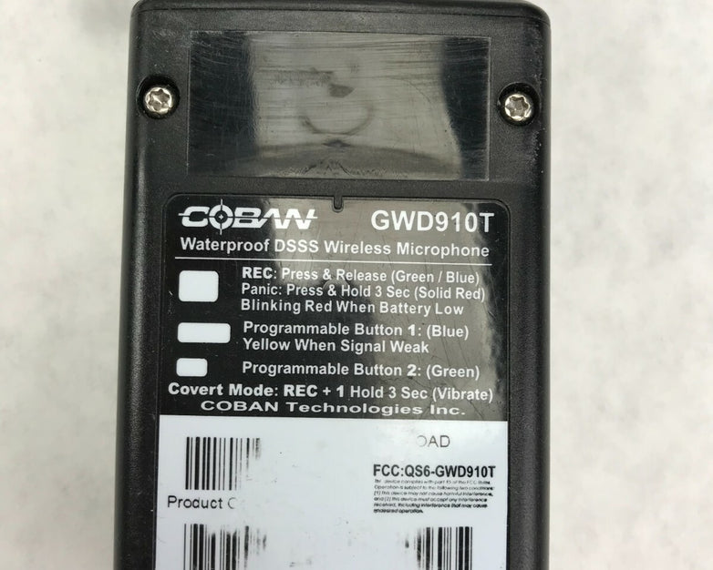Coban GWD910T Waterproof DSSS Wireless Microphone & GWDCHG01 Charger (Lot of 12)