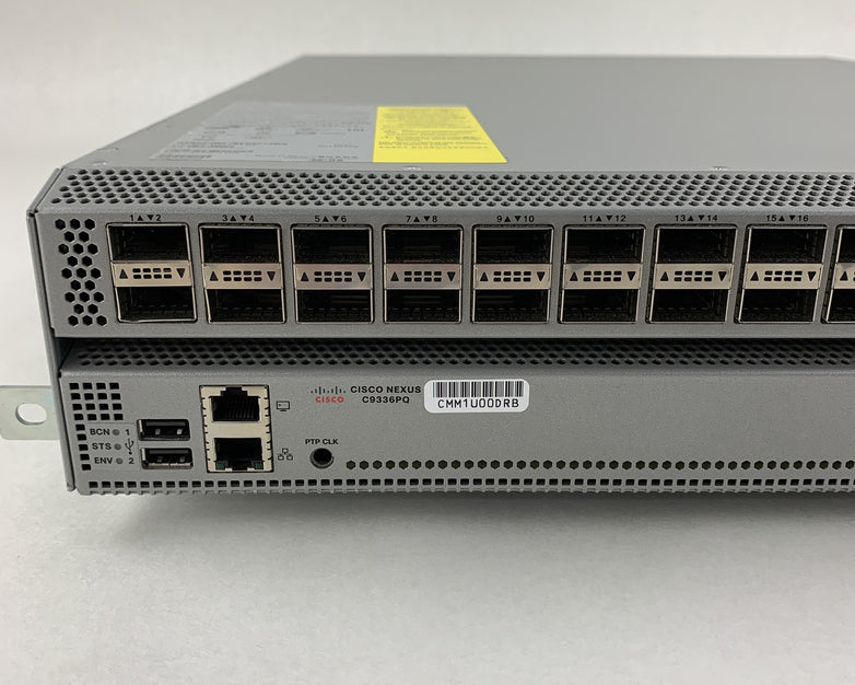 Cisco N9K-C9336PQ 36-Port Nexus 9300 Switch Tested Reset w/ 2 PSU and 2 fans
