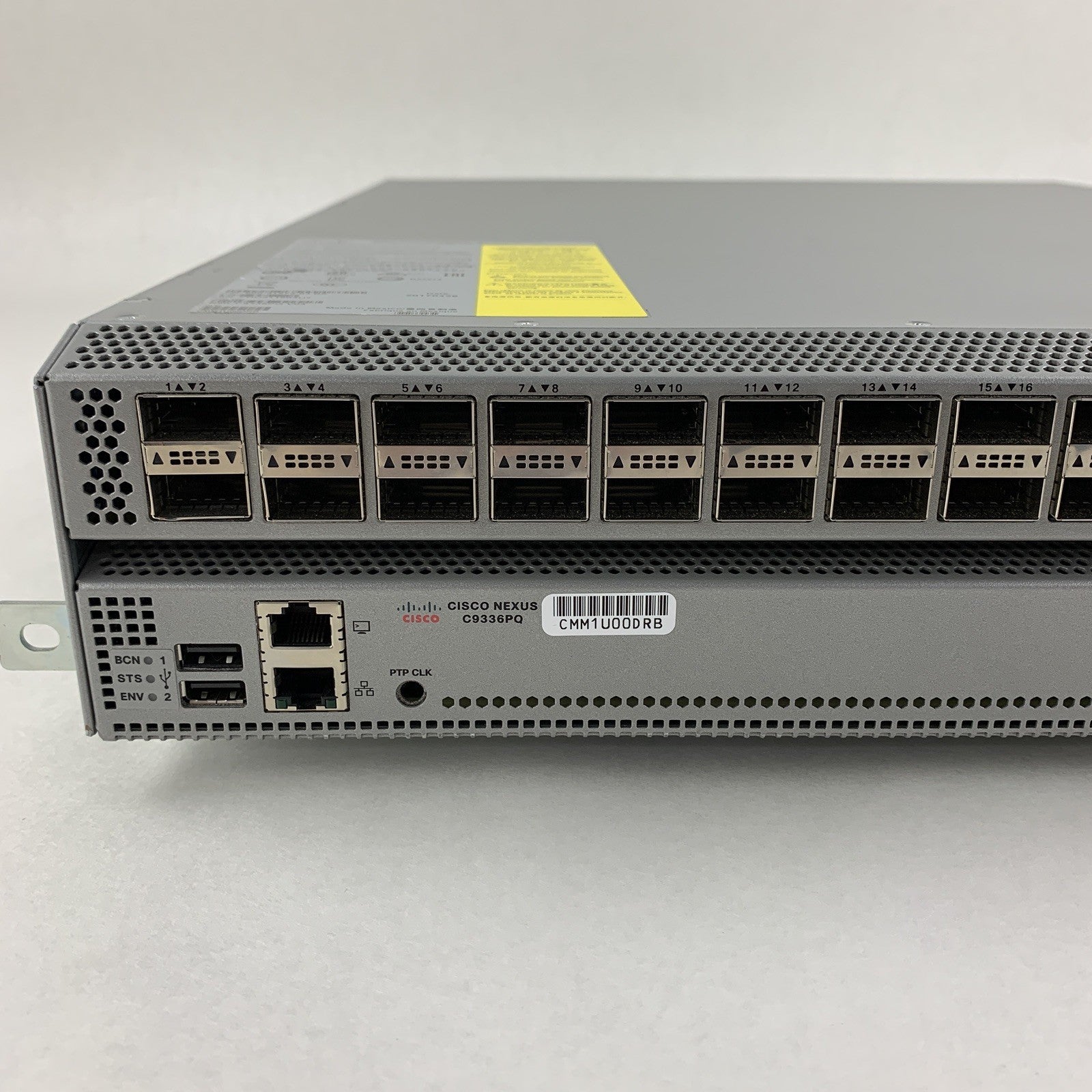Cisco N9K-C9336PQ 36-Port Nexus 9300 Switch Tested Reset w/ 2 PSU and 2 fans