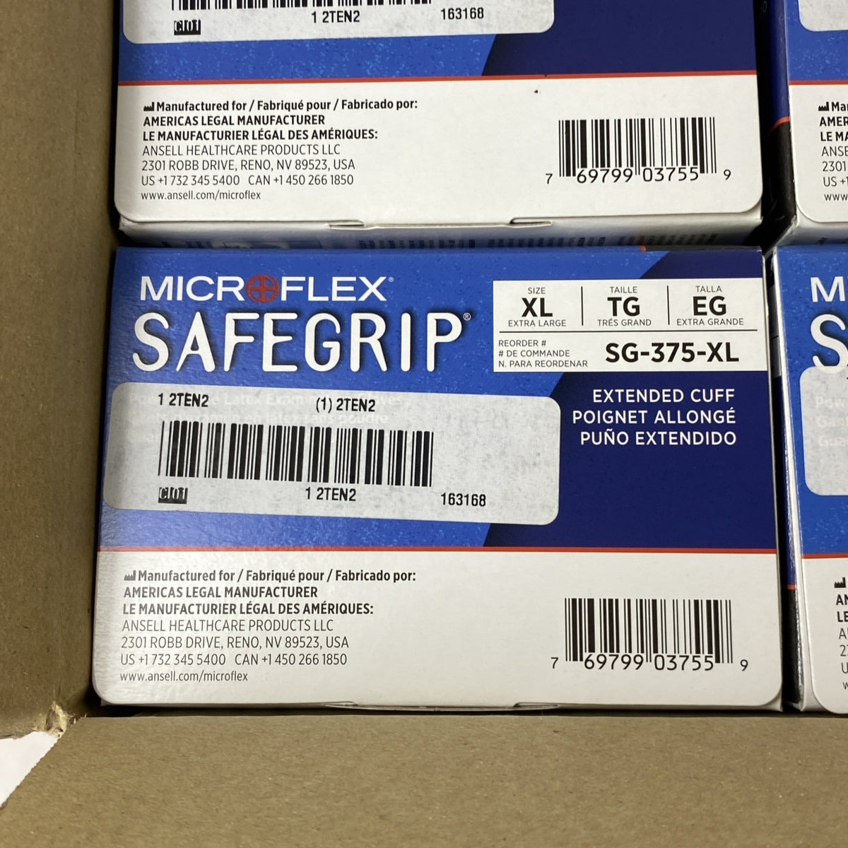 Ansell Microflex SafeGrip SG-375-XL Latex Exam Gloves Extra Large - 500 Count5