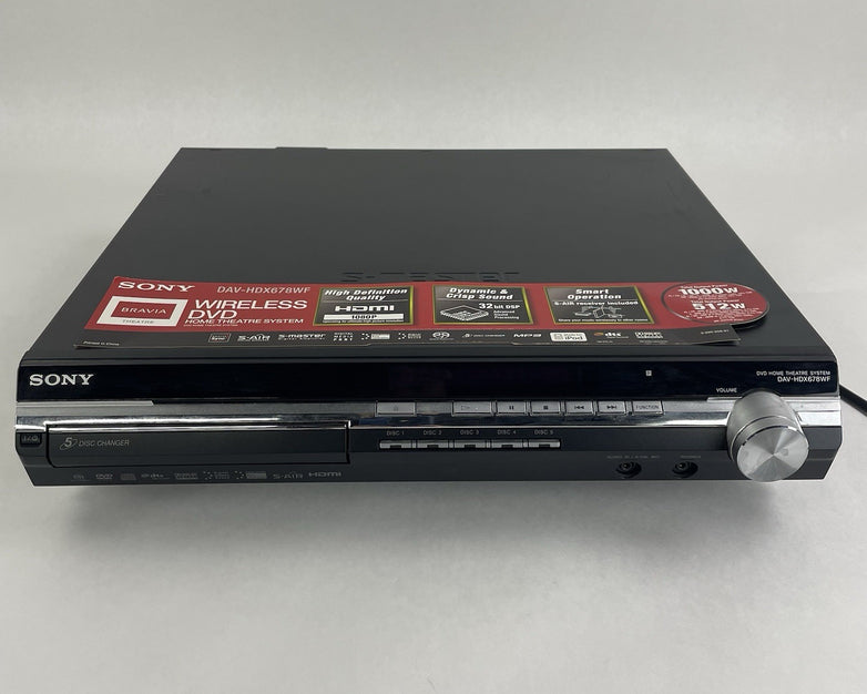 Sony HCD-HDX678WF 5 Disc DVD Home Theater Receiver No Remote Unit Only Tested