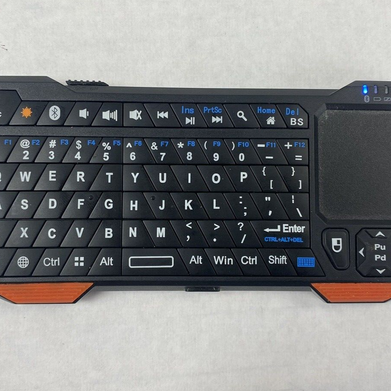 Mini Bluetooth Keyboard with Built-In Touchpad IS11-BT05 Power Tested