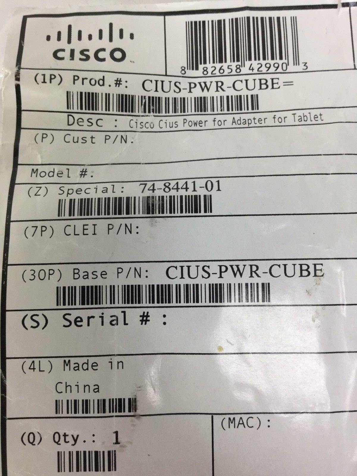 Genuine Cisco DA-02A05 74-8441-01 5V 4A AC Power Adapter & Power Cord (Lot of 2)
