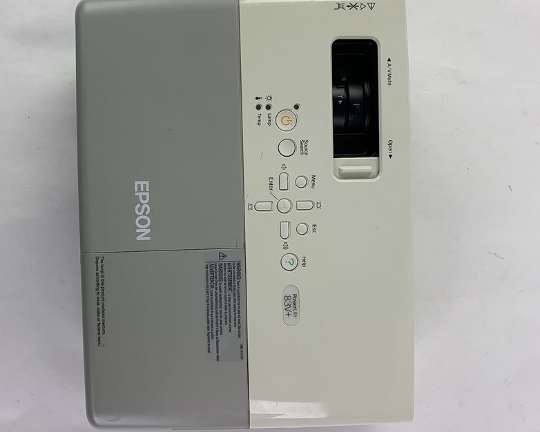 Epson H371A PowerLite 83+ LCD Projector - Tested No Remote 0 Lamp Hours