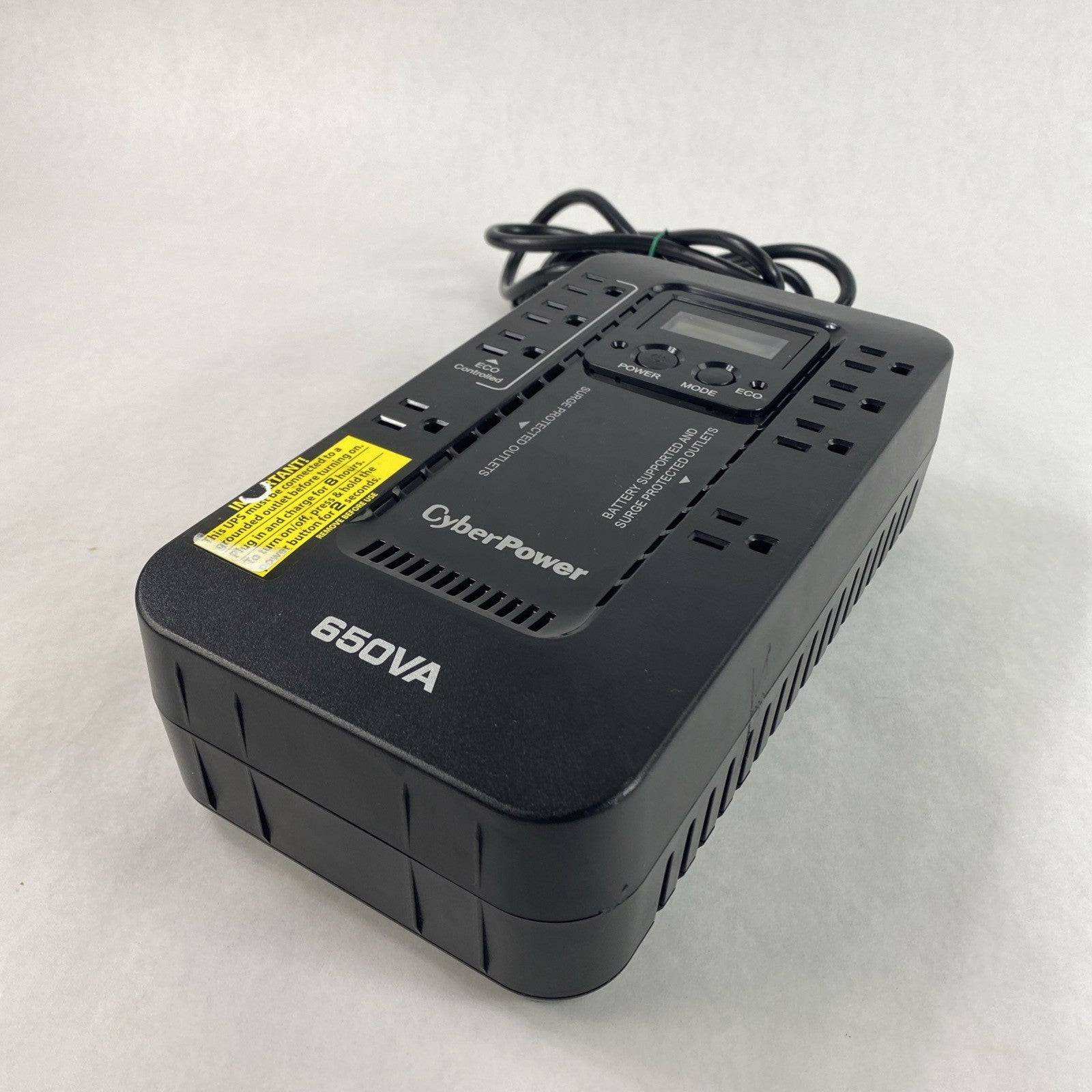 CyberPower EC650LCD Ecologic 650VA 120V 8 Outlet 4 Surge TestedNo Battery0