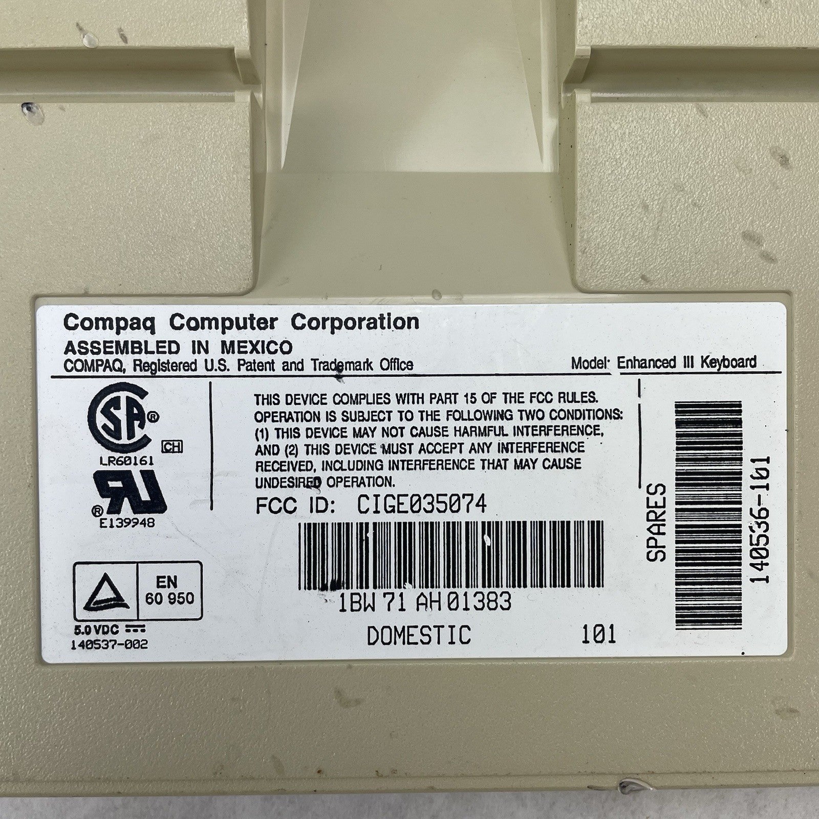 Compaq Enhanced III Vintage Keyboard Yellowed Tested7