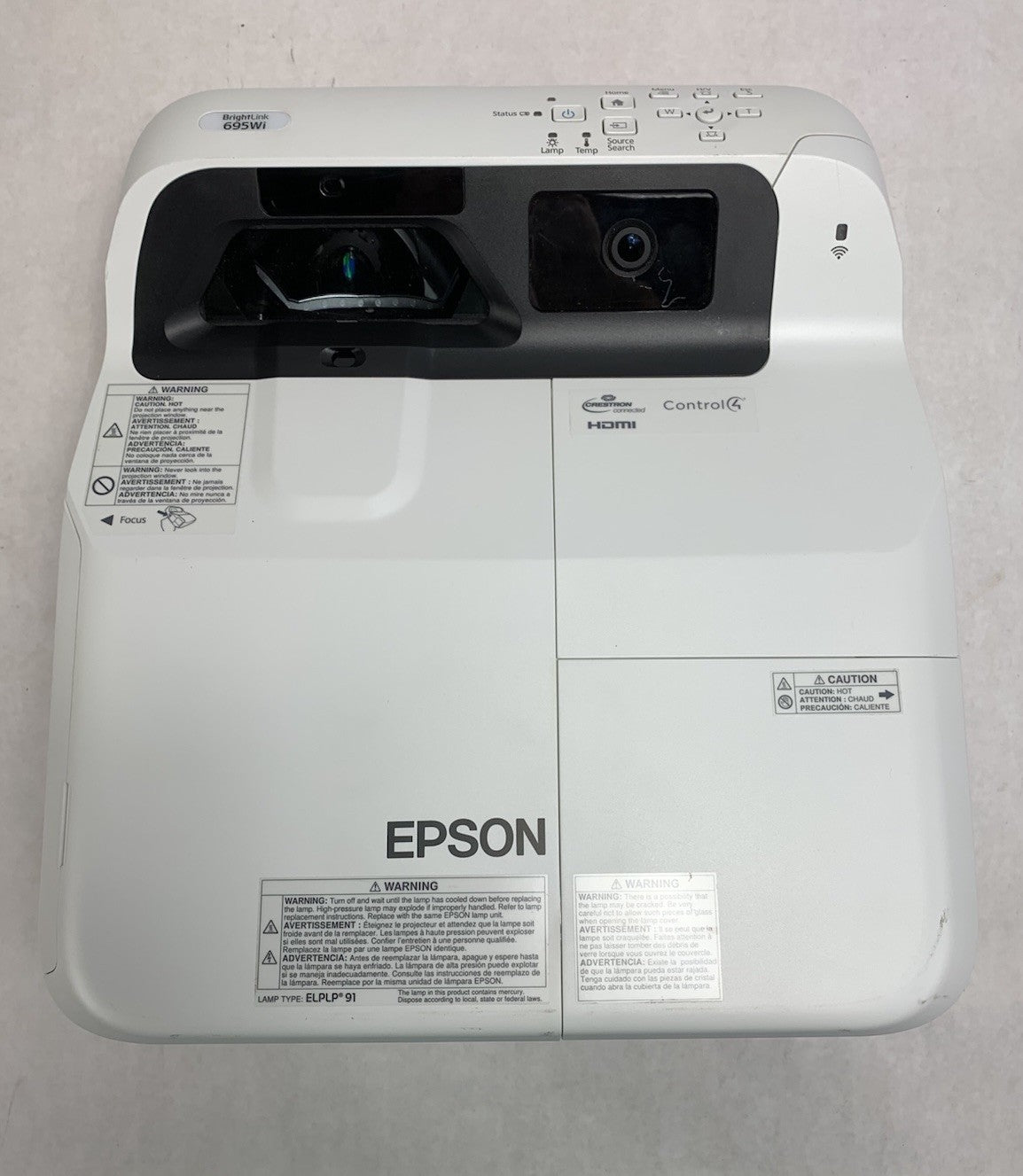 Epson PowerLite 695Wi H740A LCD Lamp Projector 1046 Lamp Hours - No Remote5