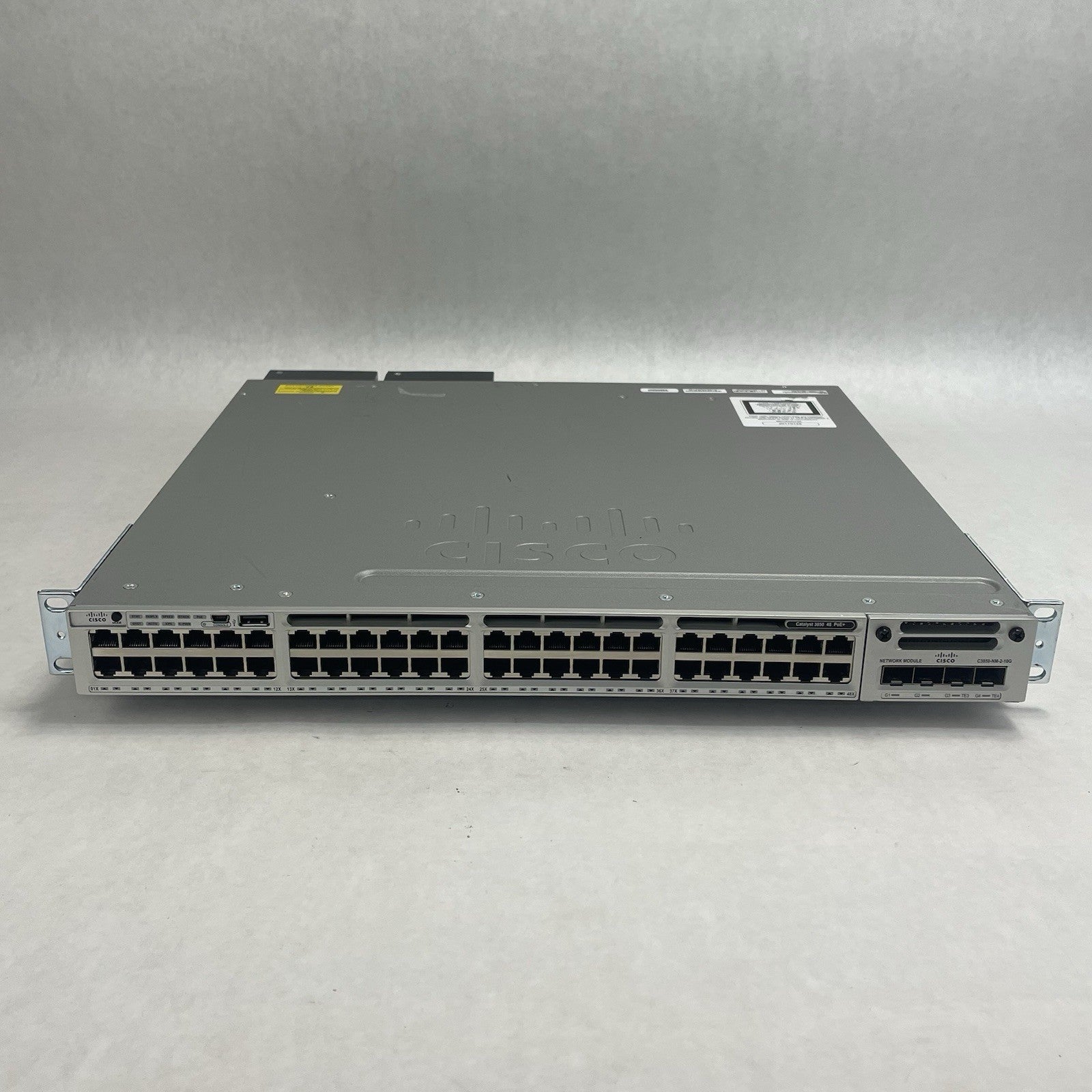 Cisco WS-C3850-48P-S 48 V07 Port Switch 1x 1100W PSU 2x 10Gig Tested & Reset1