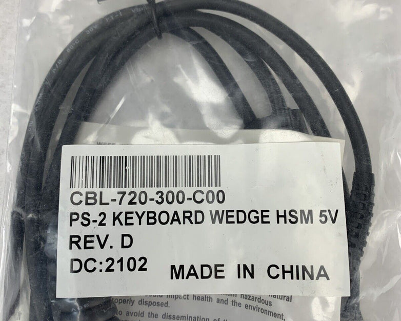 CBL-720-300-C00 PS-2 Keyboard Wedge HSM 5V Rev D (Lot of 2)