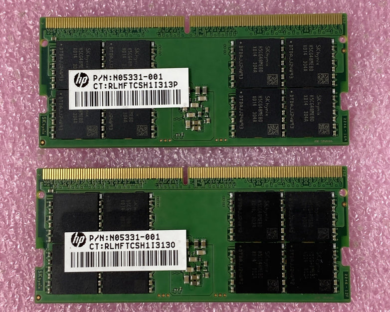 SK Hynix HMCG88MEBSA092N BA 32 GB 2Rx8 PC5-4800B DDR5 Server Ram Memory Lot of 2