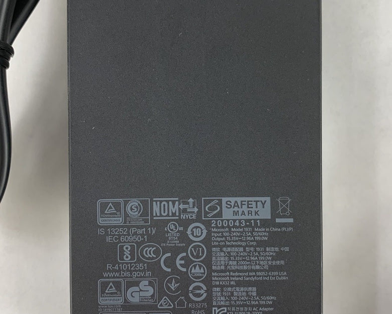 Microsoft 1931 199W AC Adapter Power Supply