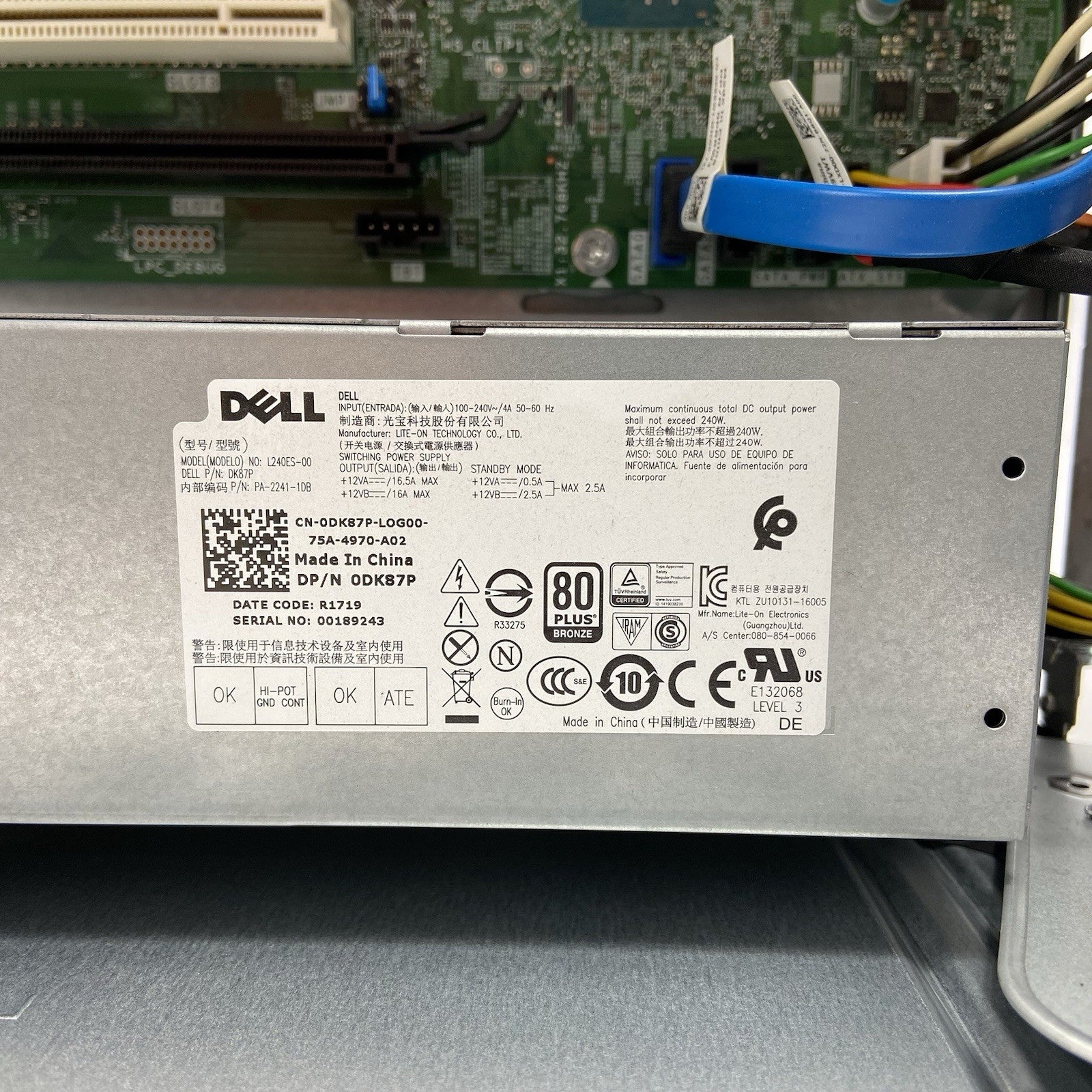 Dell Optiplex 7050 MT Intel Core i7-7700 3.6GHz 8GB RAM No HDD No OS10