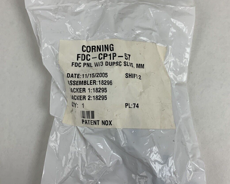Corning FDC-CP1P-57 PNL W/3 Duplex SC Fiber SLVS Connector Panel