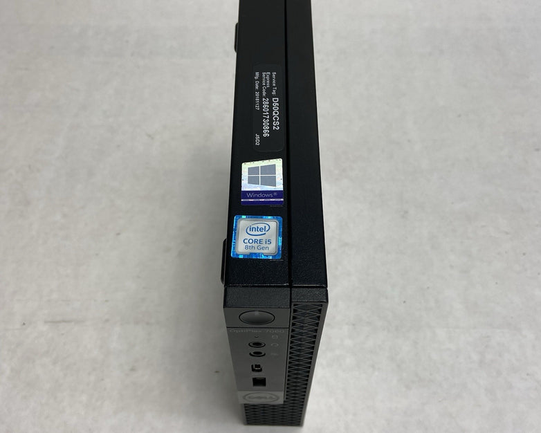 Dell Optiplex 7060 Micro Intel Core i5-8500T 2.1GHz 8GB RAM No HDD/OS/AC