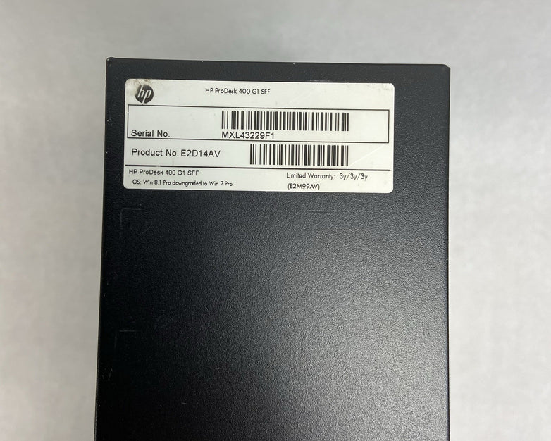 HP ProDesk 400 G1 SFF Intel Core i5-4570 3.2GHz 8GB RAM No HDD No OS