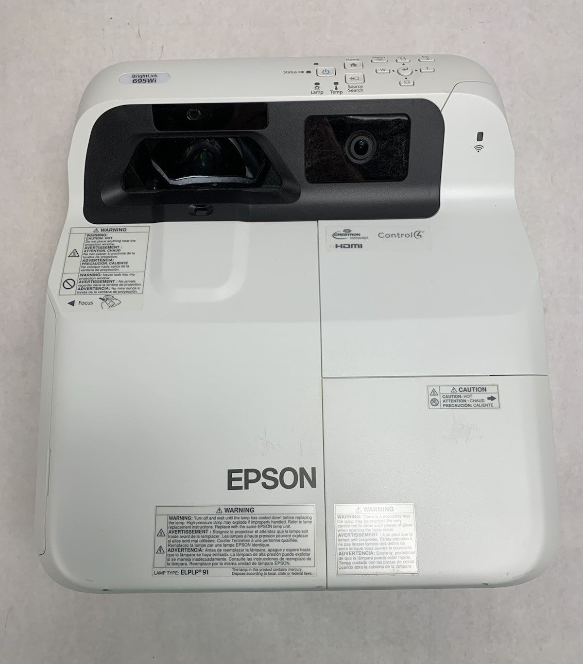 Epson PowerLite 695Wi H740A LCD Lamp Projector 1518 Lamp Hours - No Remote5