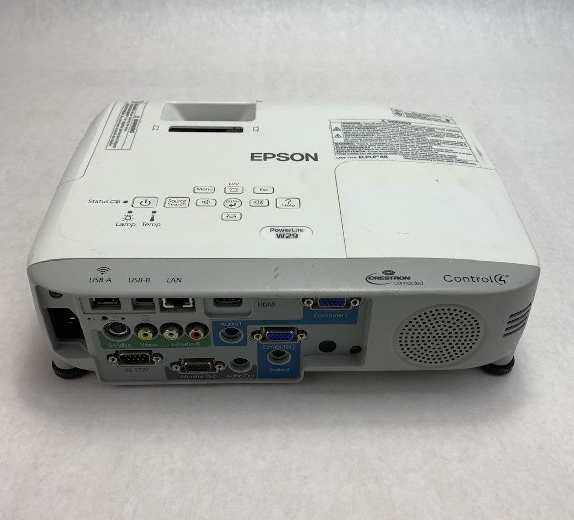 Epson PowerLite W29 H690A LCD Lamp Projector 3933 Lamp Hours - No Remote3