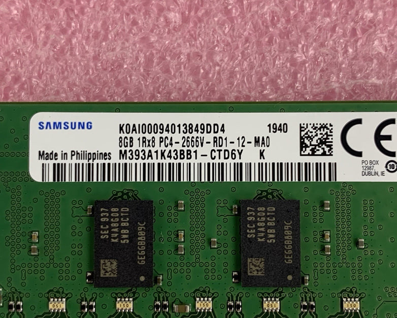 Samsung M393A1K43BB1-CTD6Y 8 GB 1x8GB DDR4-2666 Computer Memory Ram Lot of 2x