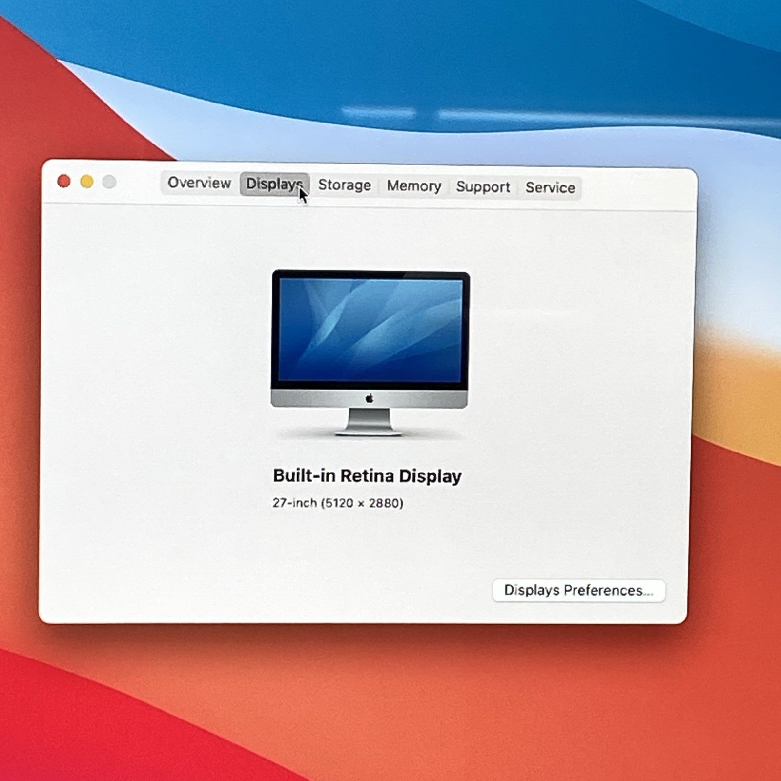 Apple A1419 iMac 2014 Retina 5k 27" 3.5GHz i5 32GB RAM 1TB HDD Fusion os11.7.1