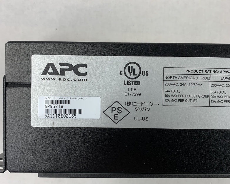 APC AP9571A Basic 1U Rack PDU Power Strip