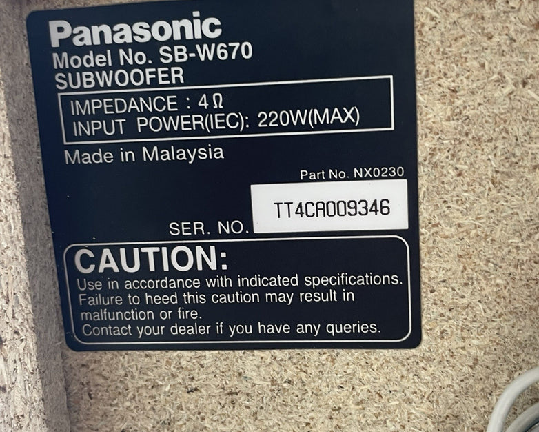 Panasonic SB-W670 Home Theatre System Tested