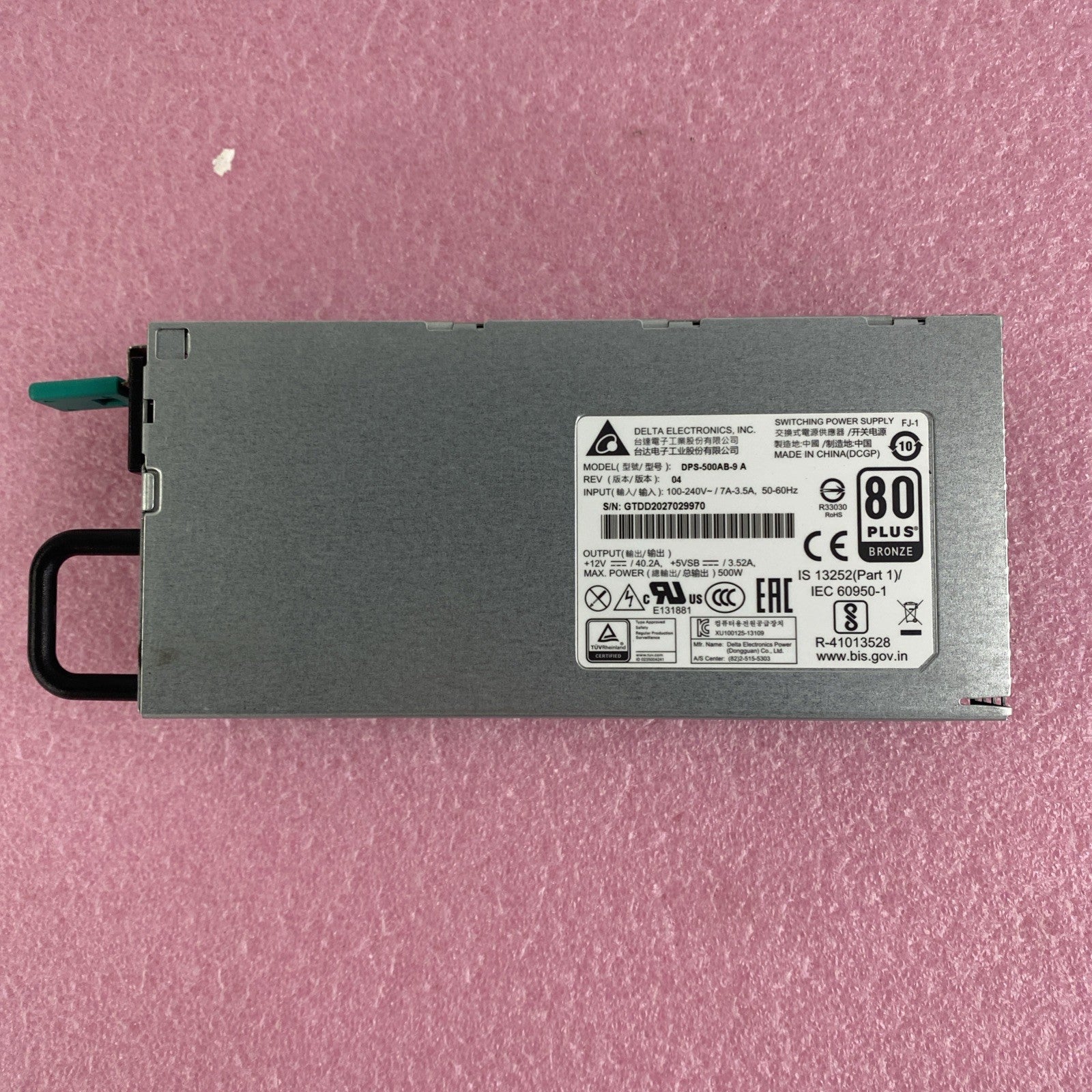 Delta Electronics DPS-500AB-9 A Switching power Supply Power Tested6