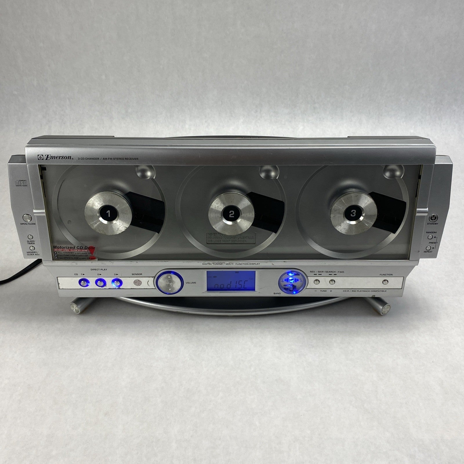 Emerson MS3108 3 CD Changer AM/FM Radio With Speakers - For Parts or Repair9