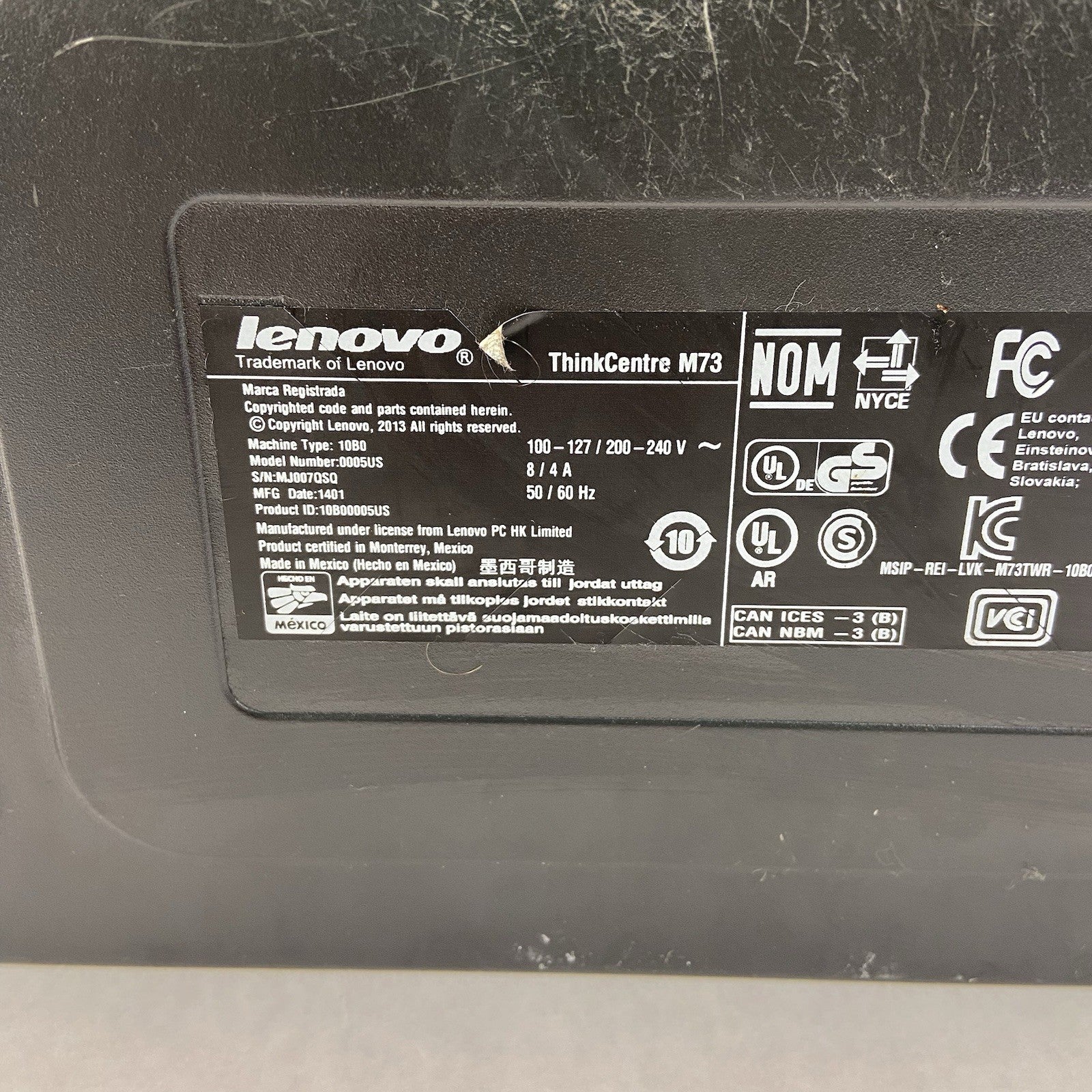 Lenovo ThinkCentre M73 MT Intel Core i5-4570 3.2GHz 4GB RAM No HDD No OS8