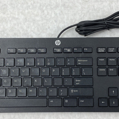HP PH0U Slim USB Wired 105 key QWERTY Keyboard Black