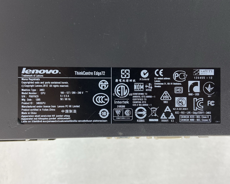 Lenovo ThinkCentre E72 SFF Intel Core i3-3220 3.3GHz 4GB RAM No HDD No OS