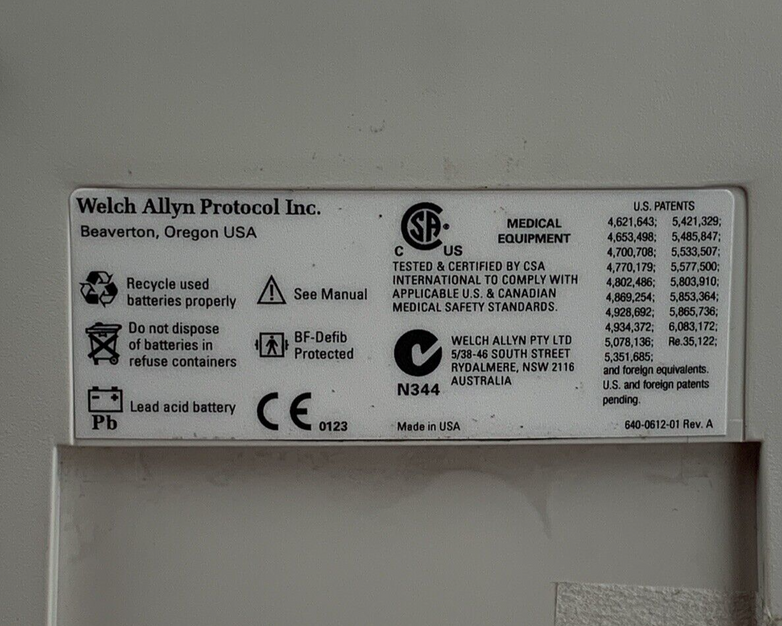 Welch Allyn 53N00 Patient Monitor SpO2  007-0100-01 Untested No Battery